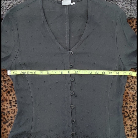 Johnny Was Jade/Gray Boho Top - Picture 11 of 15